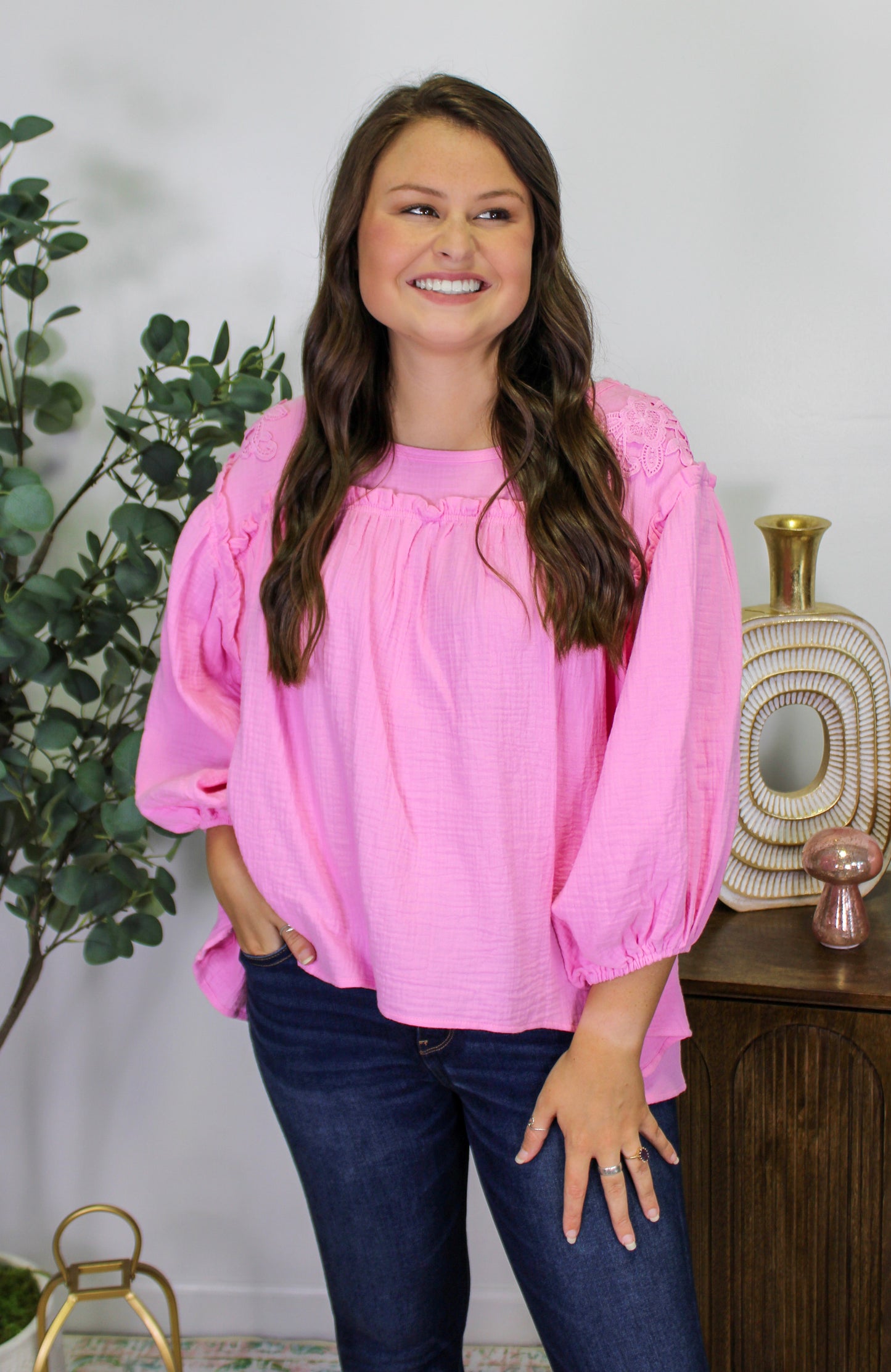 Light Pink Babydoll Blouse RTS