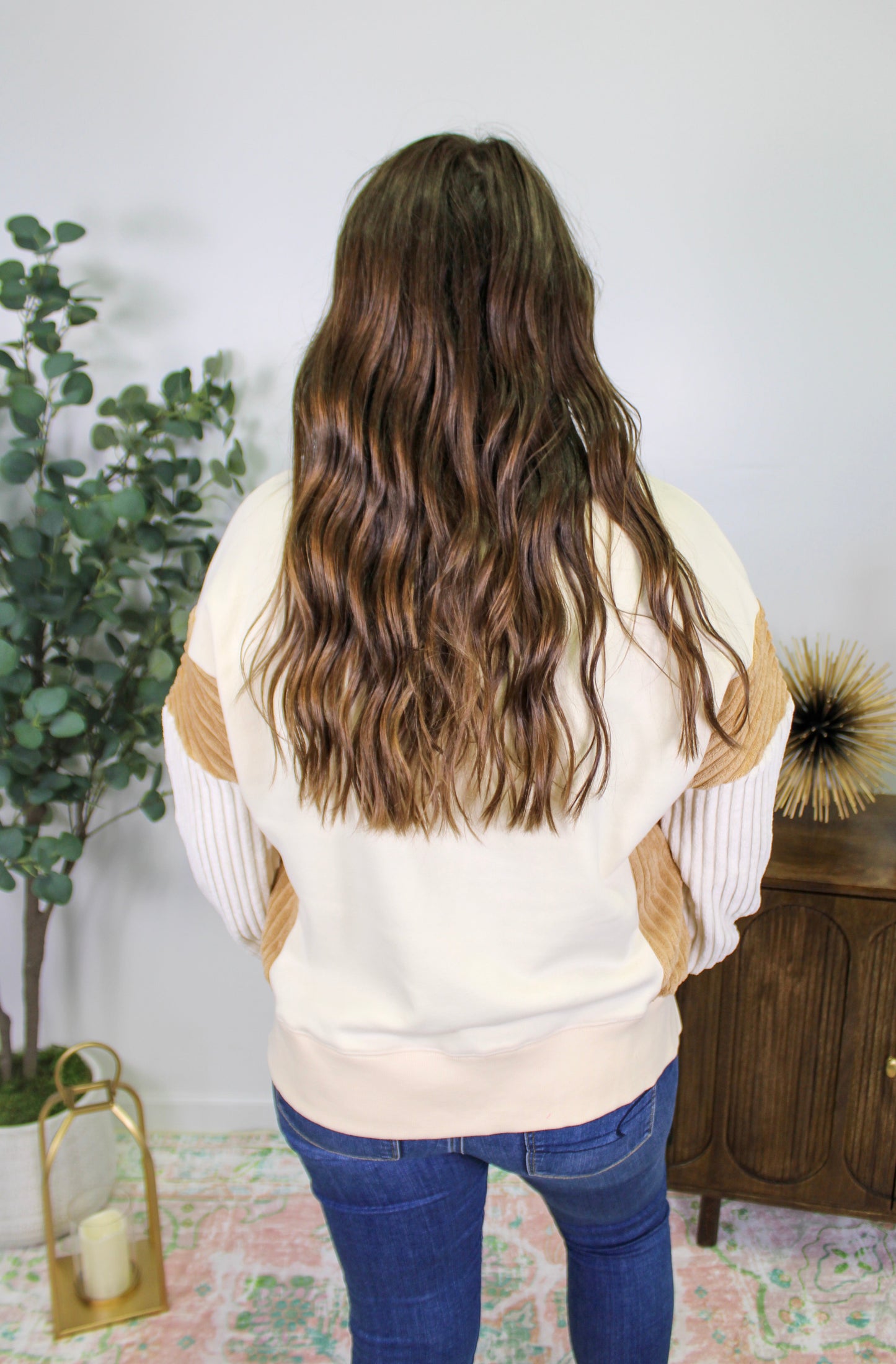 Neutral Colorblock Sweater RTS