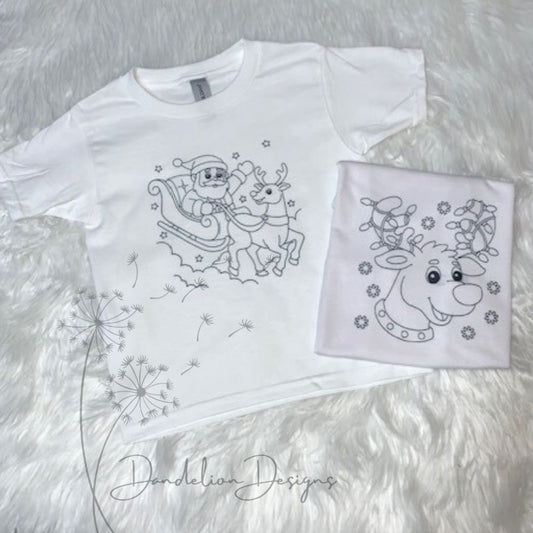 Color Your Own Christmas Tee