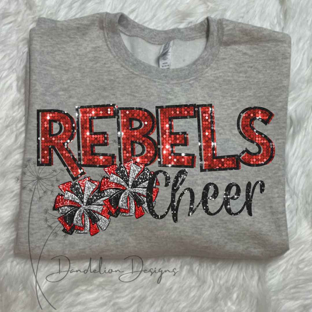 Rebels Cheer Sparkle Design