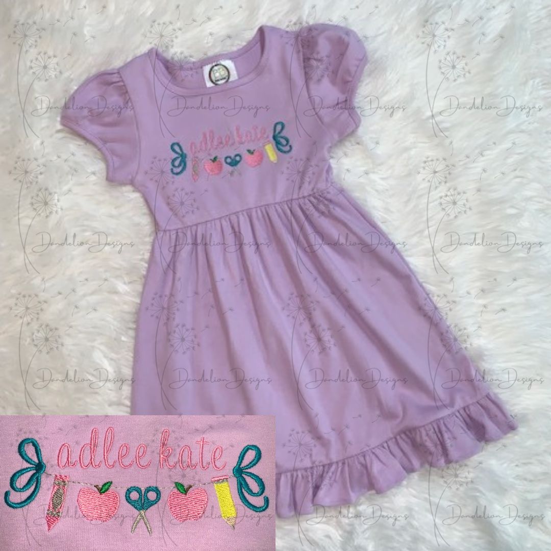 School Sash Flutter Dress