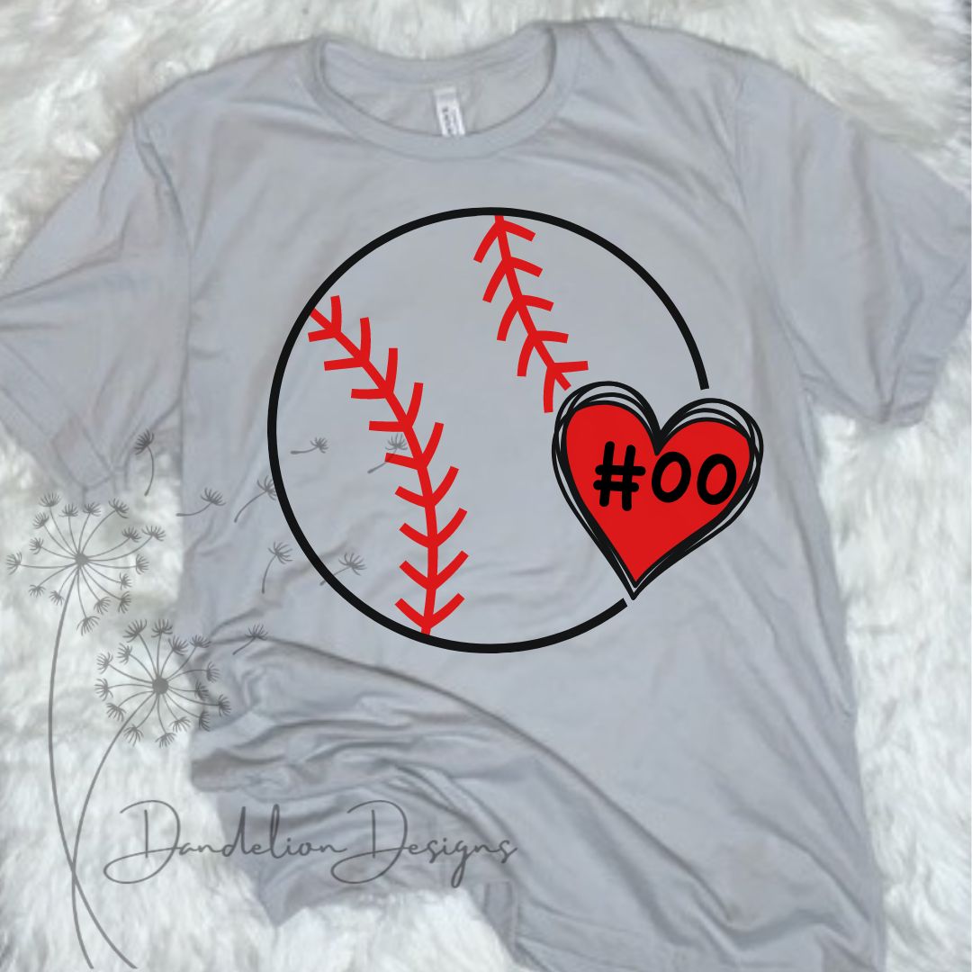 Softball Tee (Personalized Colors and Numbers)