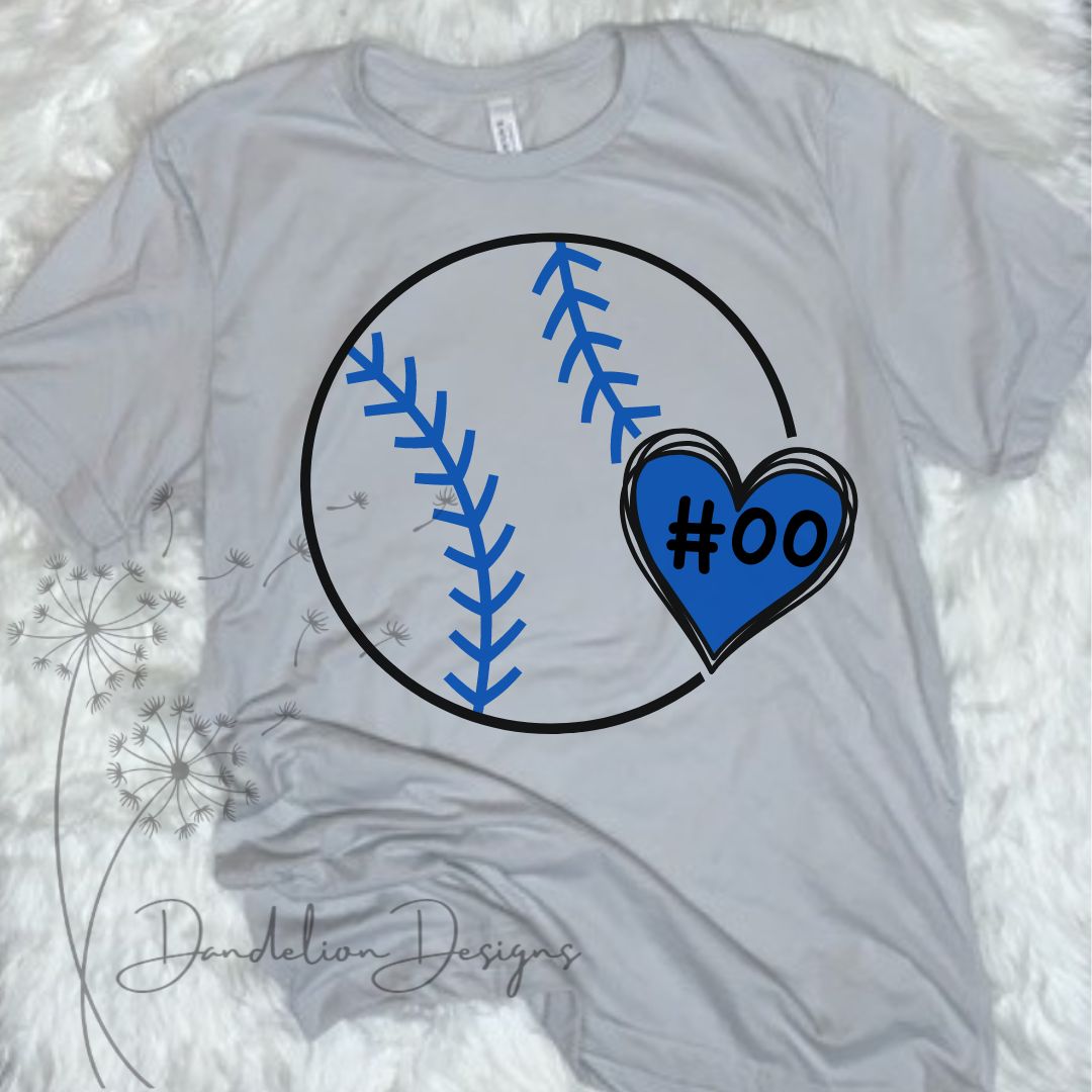 Softball Tee (Personalized Colors and Numbers)