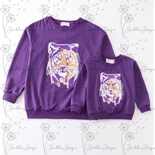 Mom & Me LSU Sequin Sweatshirt